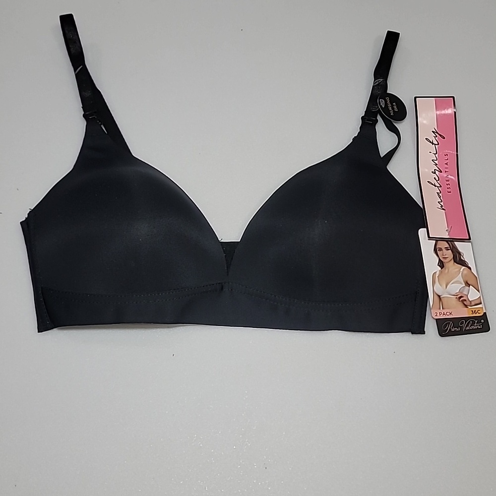 NWT ONLY 1 Black Prima Valentina Maternity Essentials 36 C from a 2 Bra Set